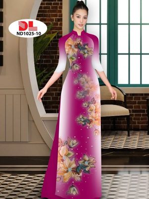 Vải Áo Dài Hoa In 3D AD ND1025 24